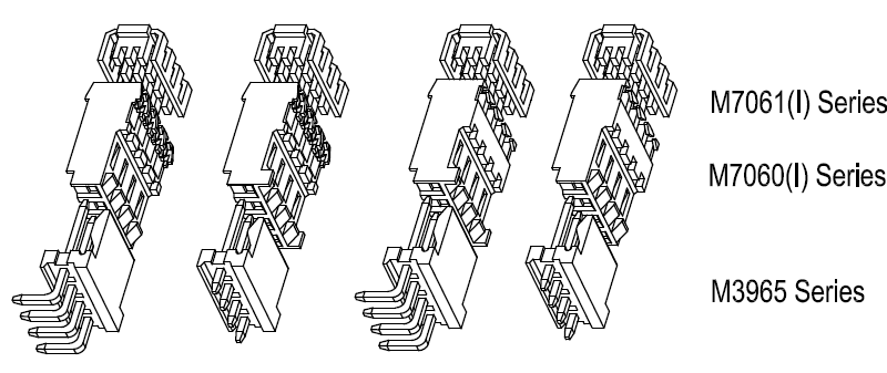 M7060(I) series wire to board connection اتصال سیم به برد سری M7060(I).