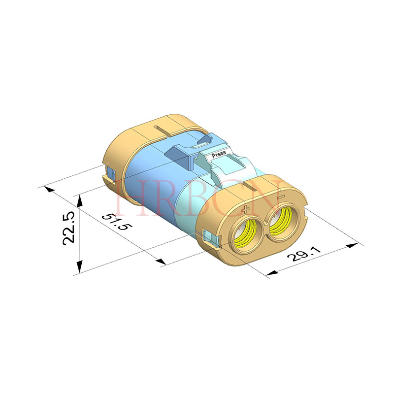 اتصال 2 پین سیم به سیم ضد آب 11.0 میلی متری