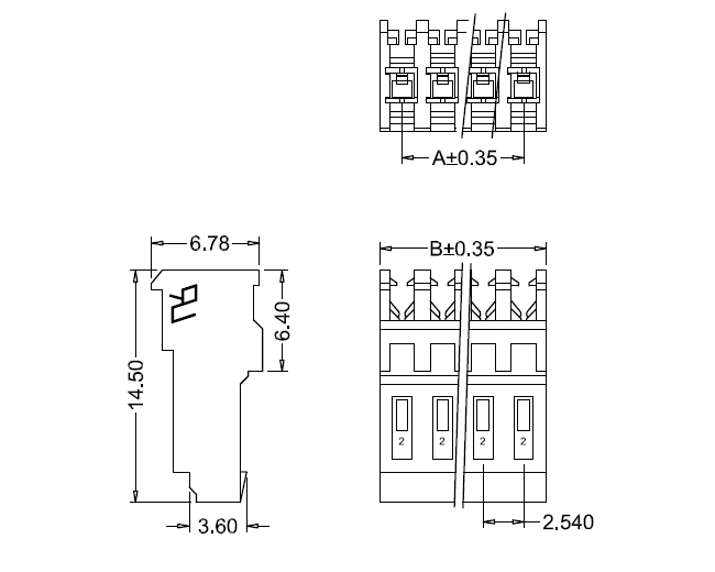 ابعاد M2051R-N IDC