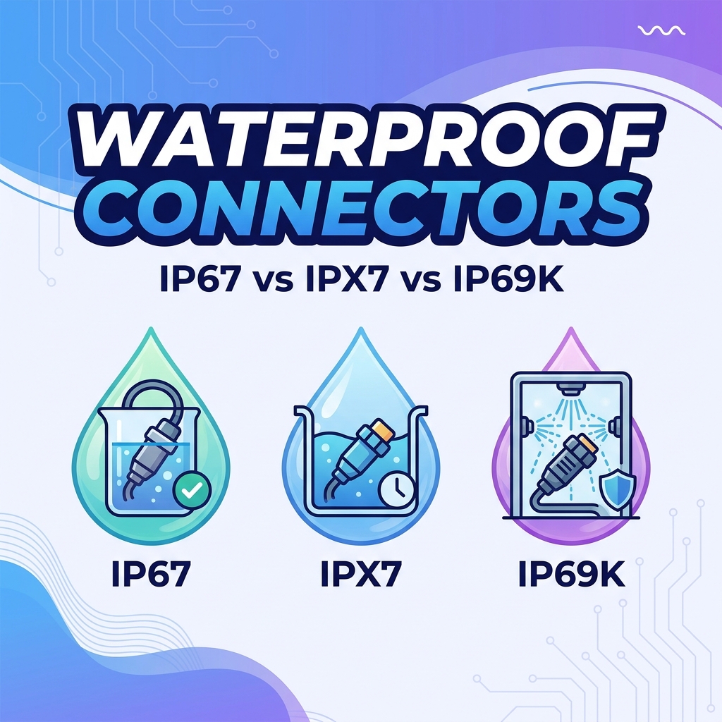 اتصالات ضد آب IP67 در مقابل IPX7 در مقابل IP69K: تفاوت چیست؟