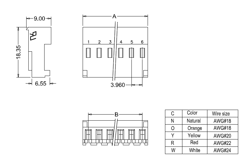 ابعاد M7060R-NCPR IDC