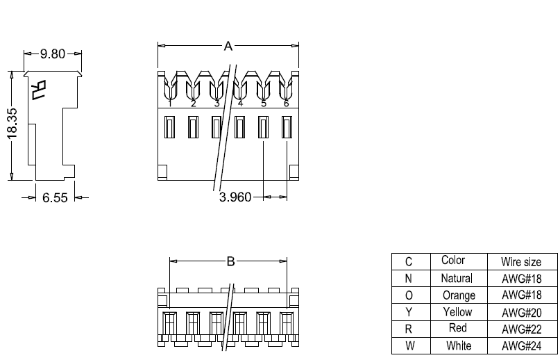 ابعاد M7060-NCPR IDC