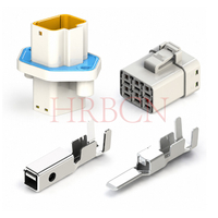 HRB 6.35mm Pitch Panel Mount Wire To Wire کانکتورهای الکتریکی ضد آب 