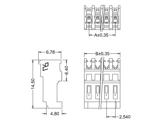 ابعاد M2051R-NR IDC