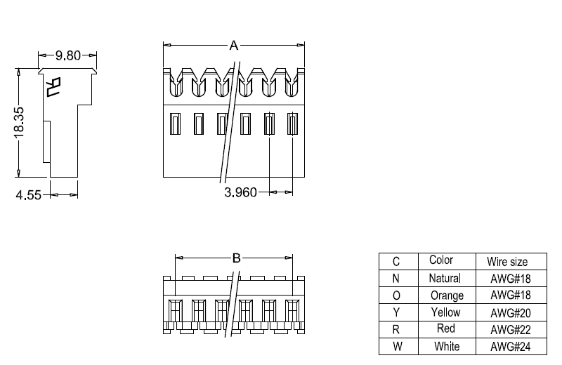 ابعاد IDC M7060-NCP